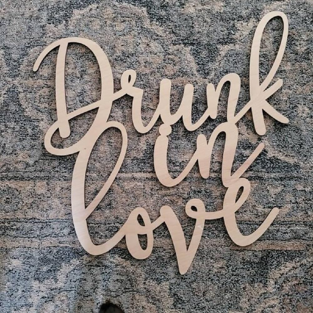 Décoration de fête panneau en bois Drunk in Love pour un week-end de fiançailles