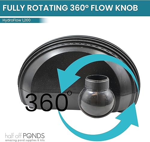 Miniatura 4 de HALF OFF PONDS HydroFlow - Bomba sumergible de cascada de 1,200 GPH - Bomba magnética para estanques con cable de 30 pies - Eficiencia energética,
