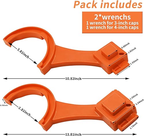 Miniatura 5 de Llave de manguera de alcantarillado de RV de 2 piezas, se adapta a la mayoría de tapas de alcantarillado de autocaravana de 3 pulgadas y 4 pulgadas,
