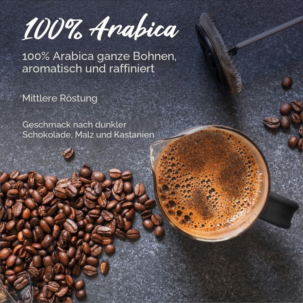 Caffè Borbone Selection 100% Arabica ganze Kaffeebohnen 6x1000g | Fruchtig im Geschmack mittlere Kaffee-Röststufe 100% Arabica Bohnen 6000g