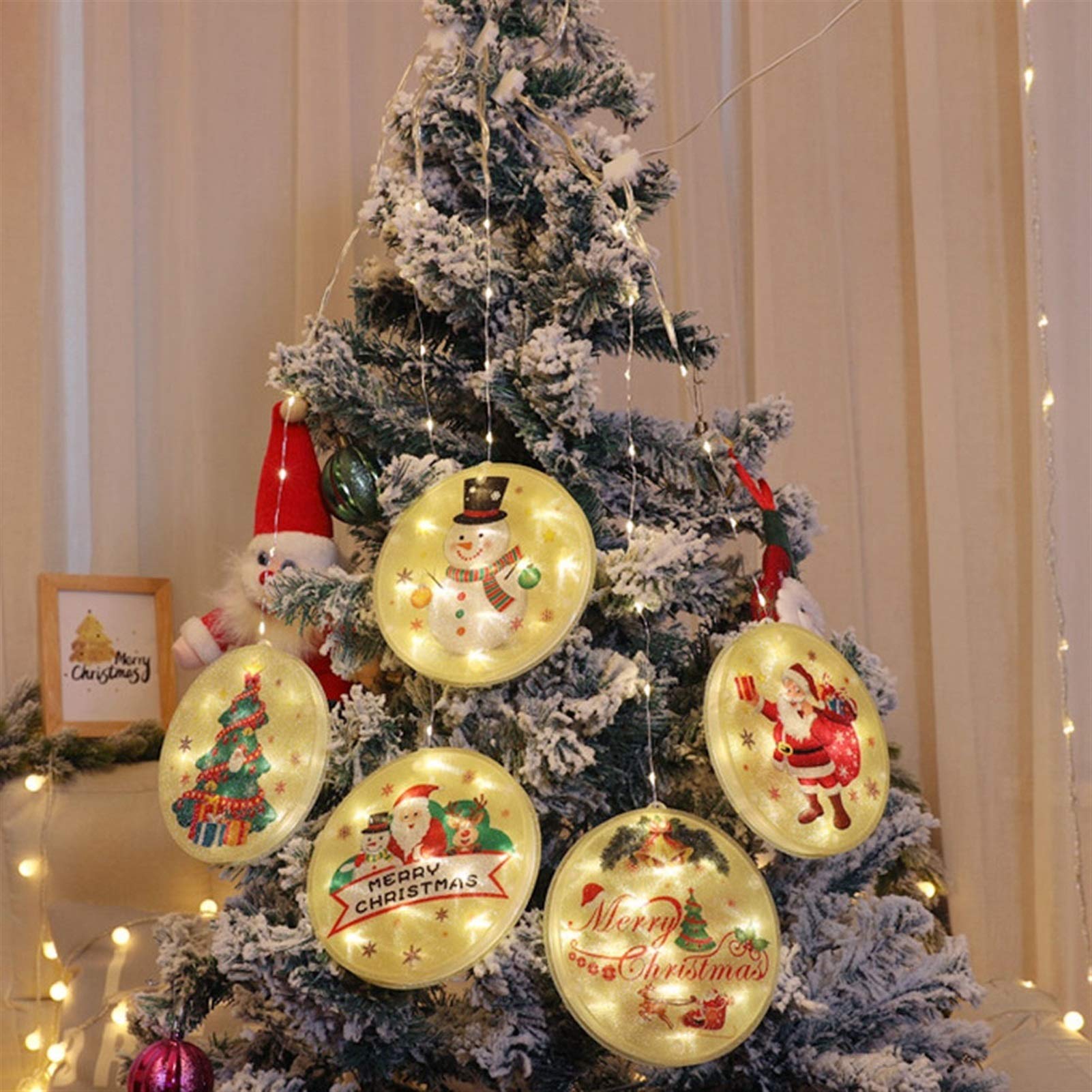 Łańcuch świetlny, LED, na zewnątrz, wewnątrz, Boże Narodzenie, gwiazdy, światła tarasowe, odpowiednie do sypialni i salonu, dekoracja choinki