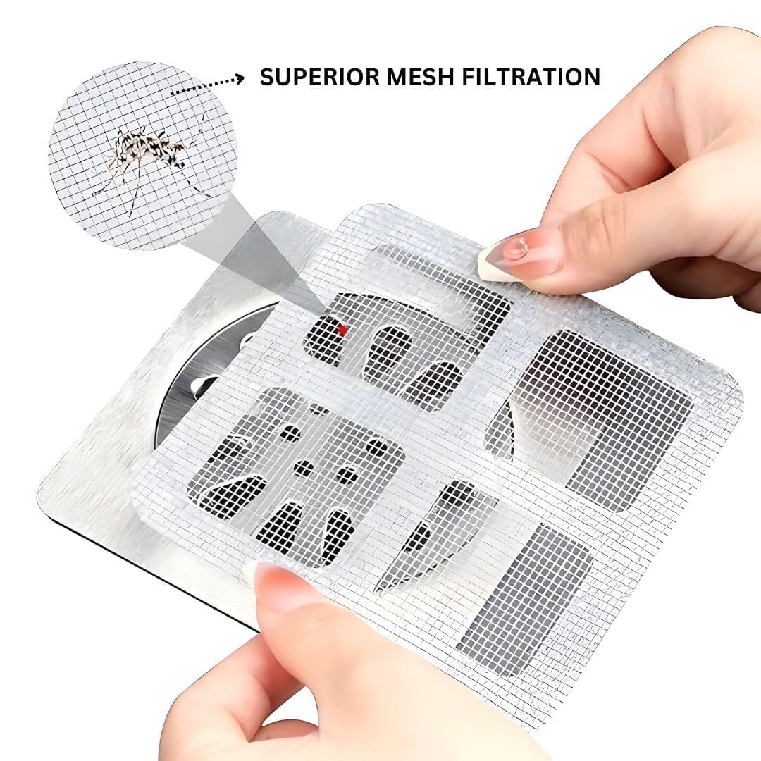 Shower Drain Hair Catcher - 20 Disposable Stickers -3
