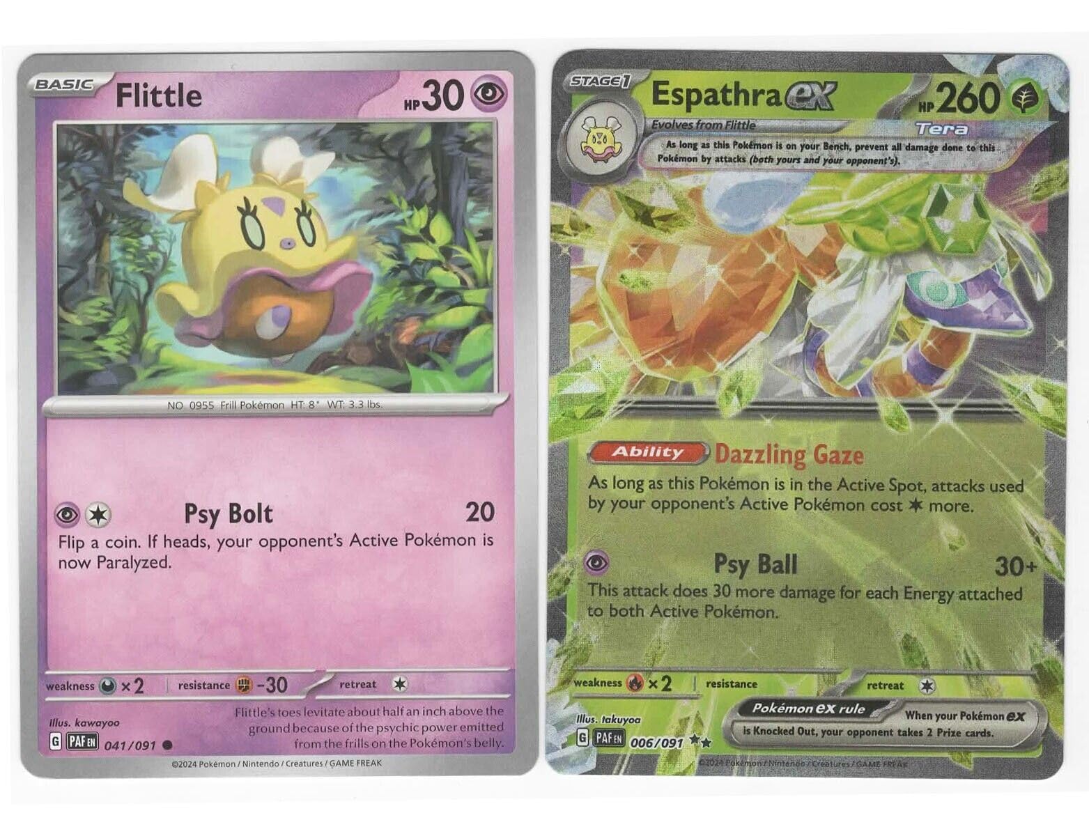 Amazon.com: pokemon Espathra ex 006/091 - Paldean Fates