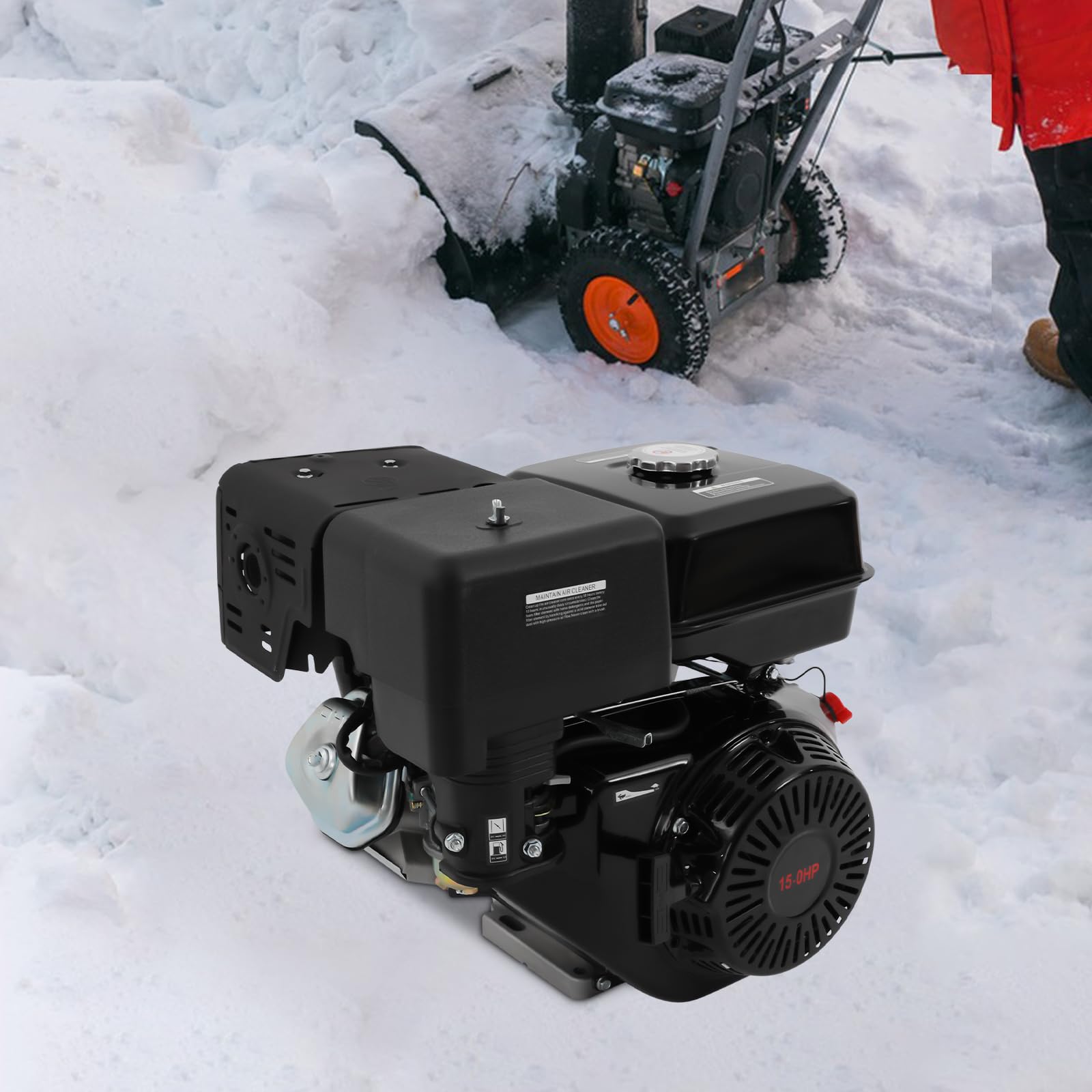 15hp Gasleitungsmotor 4 Takt OHV Motor 420cc Horizontaler Schaft Benzinmotor Elektronik Start
