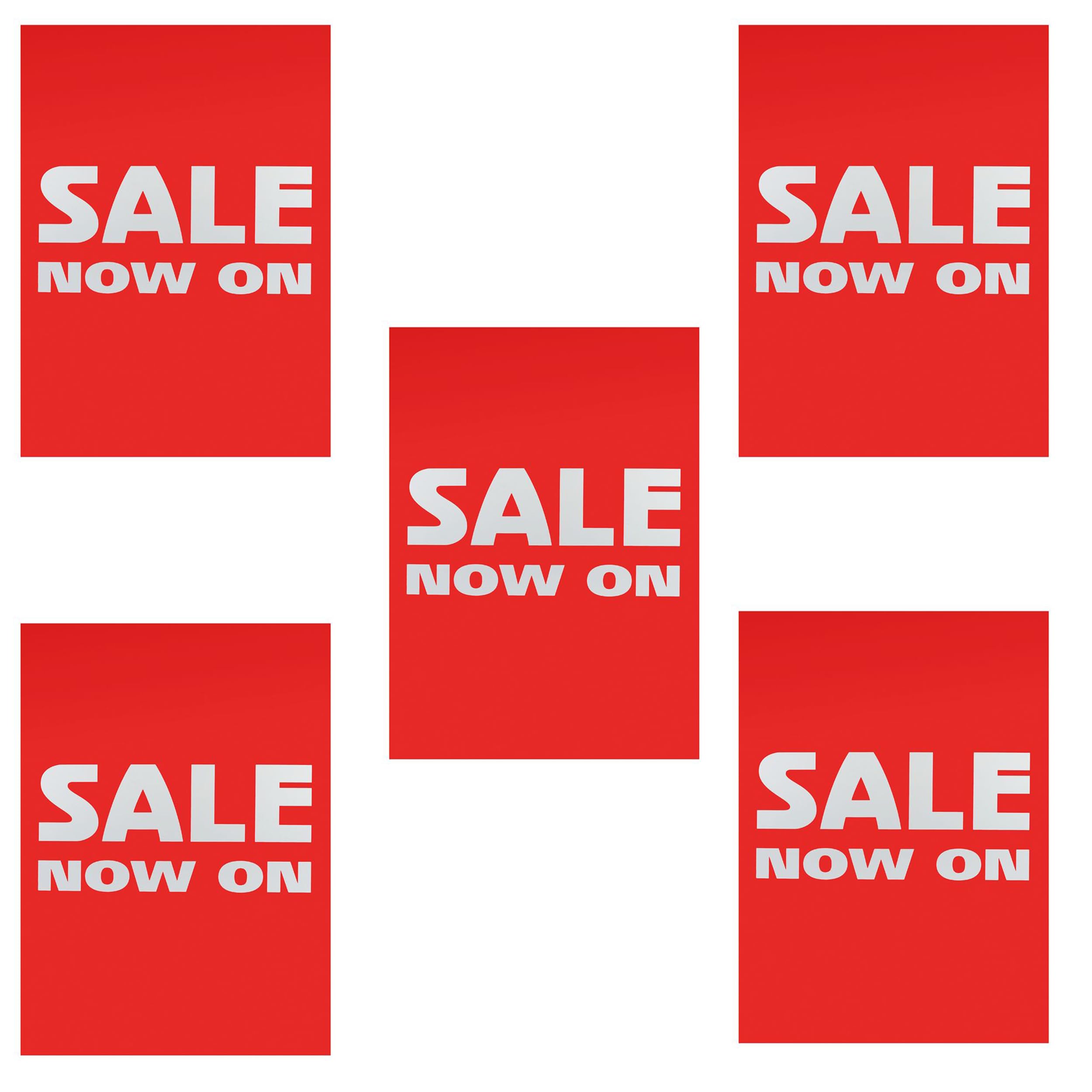 SALE NOW ON Printed Sale Posters Window Display Sign/BANNERS/Advertising Business Shop Sign Shop Display Window Banner Reusable Posters Size A1 (5 X POSTER SALE NOW ON)