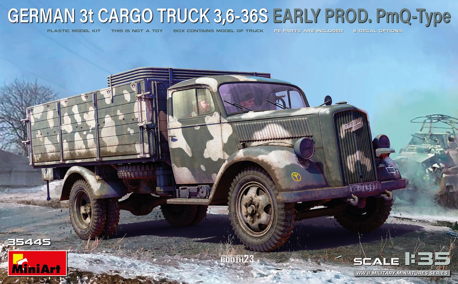 MiniArt 35445 1:35 Dt. 3t Cargo Truck früfrühen Prod. - Reproducción fiel de maquetas, fabricación de maquetas, kit de plástico, manualidades, afición, pegado, maqueta, montaje, sin pintar