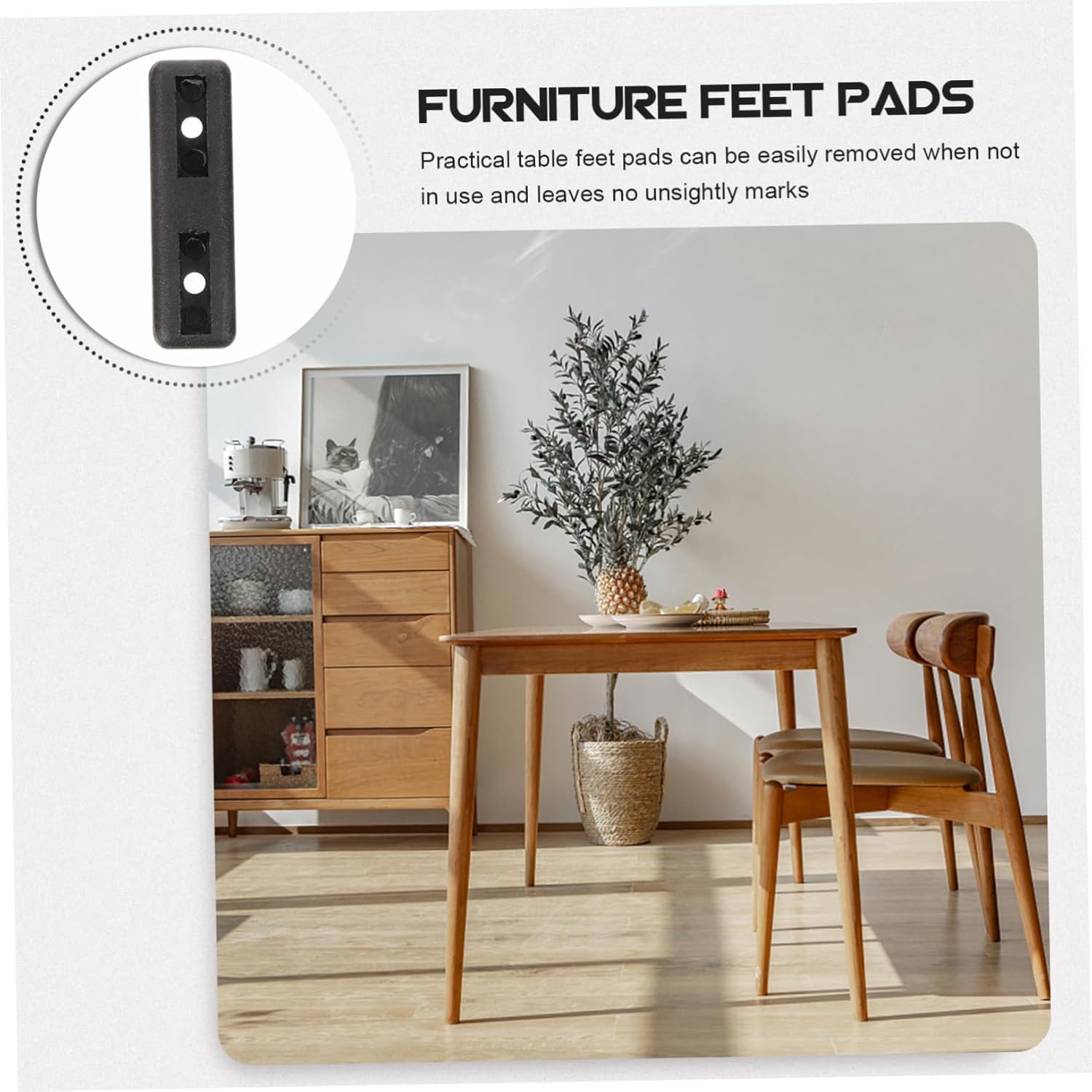 200pcs Furniture Leg Pads Non Slip Grippers for Chairs Tables Desks Office Chair Leg Protectors