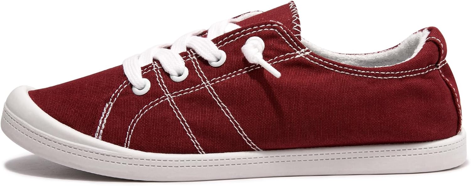 Womens Slip On Shoes, Comfort Canvas Sneakers with Low Top, Casual Fashion Shoes for Women Walking with Non Slip Rubber Outsole - Image 3