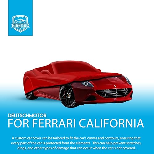 Miniatura 4 de Cubierta de coche al aire libre para Ferrari California 2008-2017 Premium rojo impermeable UV protección contra el polvo impermeable