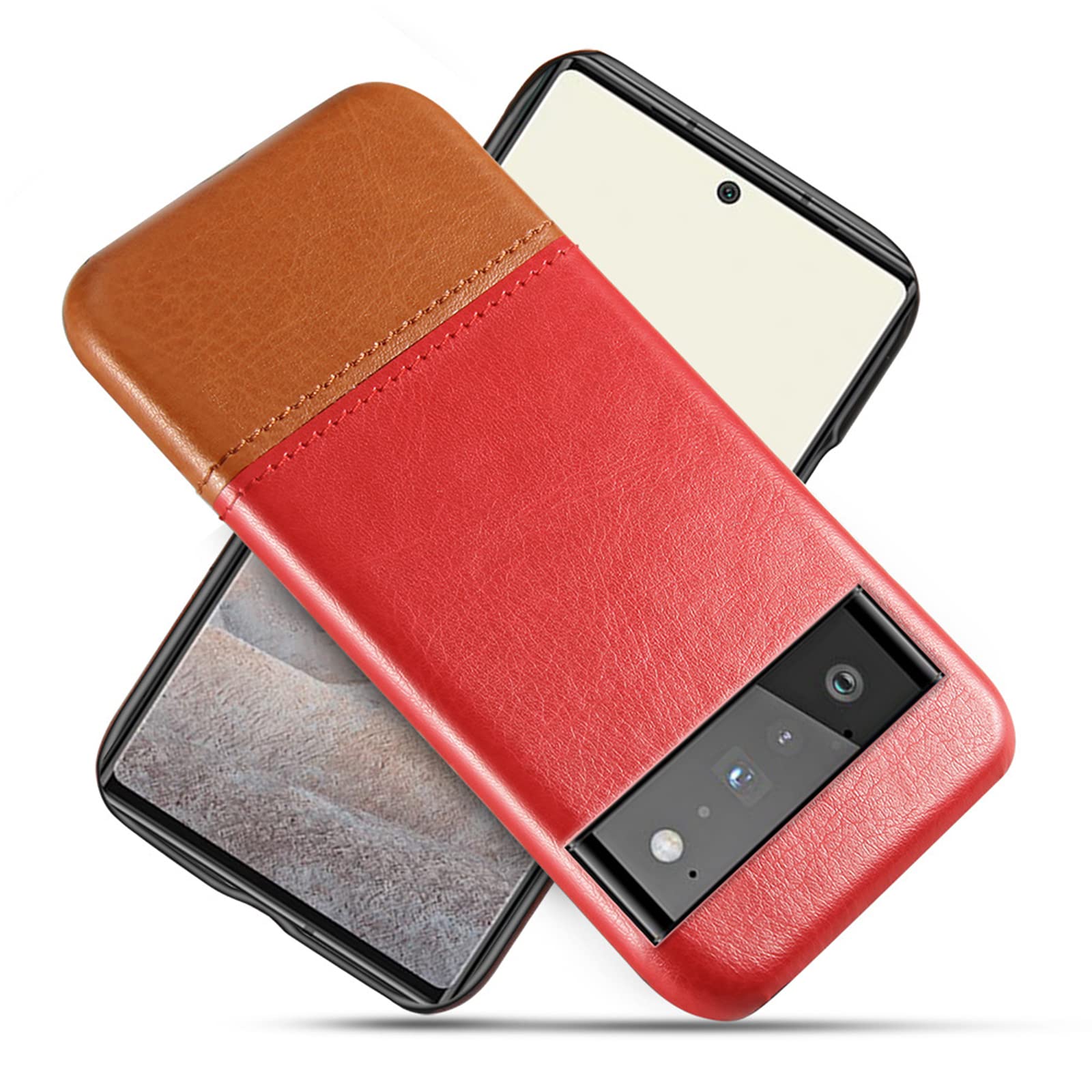 Coque pour Google Pixel 6/6 Pro, Housse Étui Souple Flexible en Premium PU Design Simple Ultra-Mince Antichoc Anti-Rayure Cover,A,6 6.4"