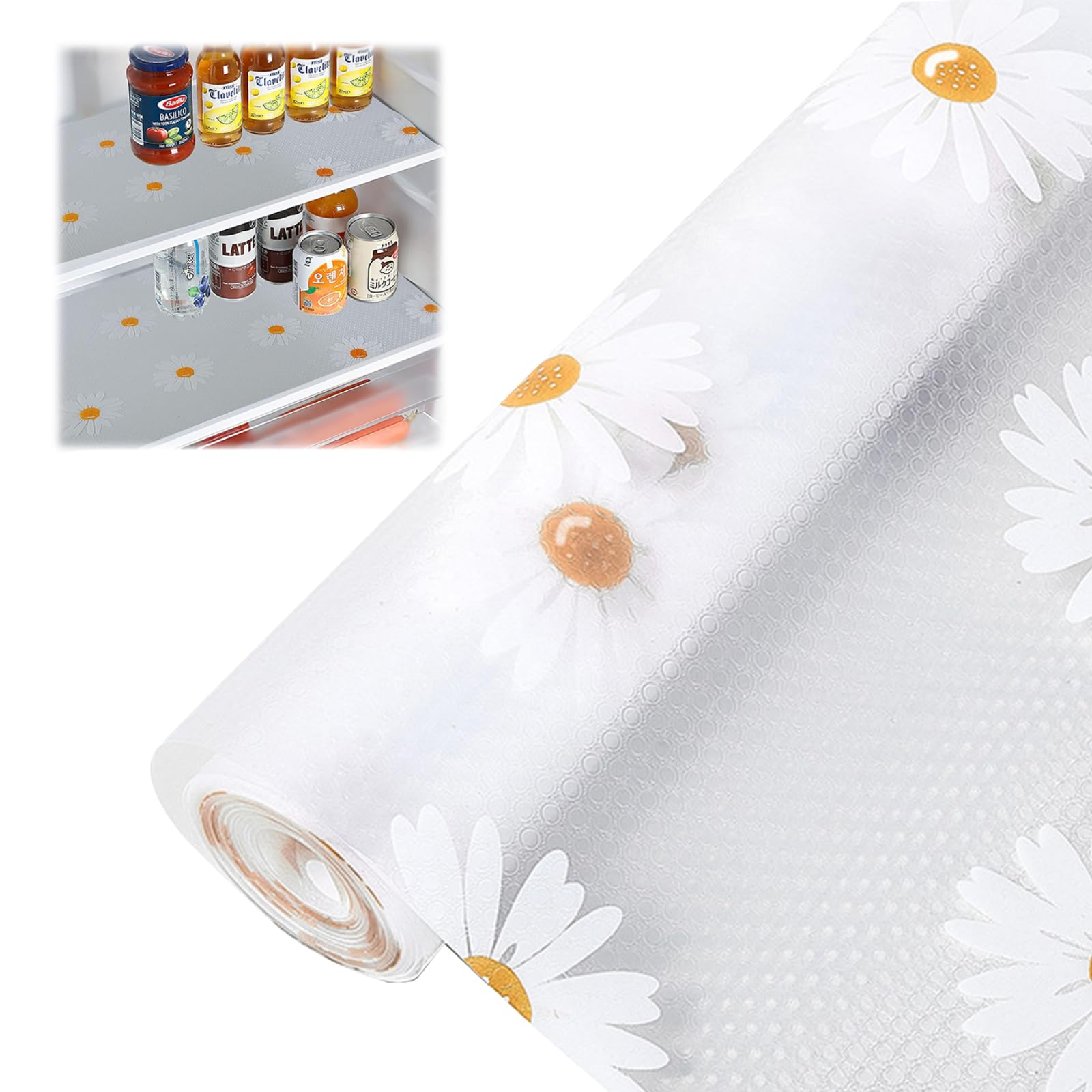 Antybakteryjne maty do lodówki, 30 x 500 cm, do szafek kuchennych, nadają się do prania, możliwość przycięcia, wkładki do lodówki, na półki, do kuchni, szafy, stołu, szuflady