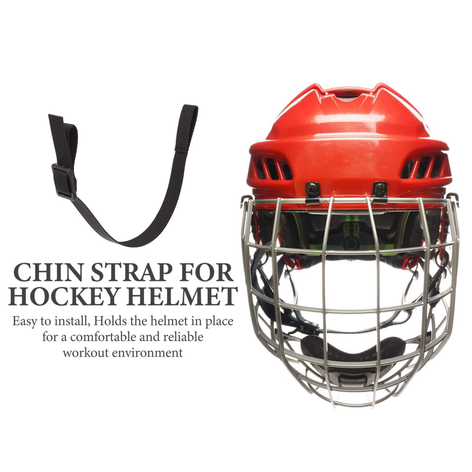 TOYANDONA Correa de Barbilla para Casco de Hockey y Cómodo para Hockey sobre Hielo Reemplazo Durable de Correa de Casco para Seguridad y