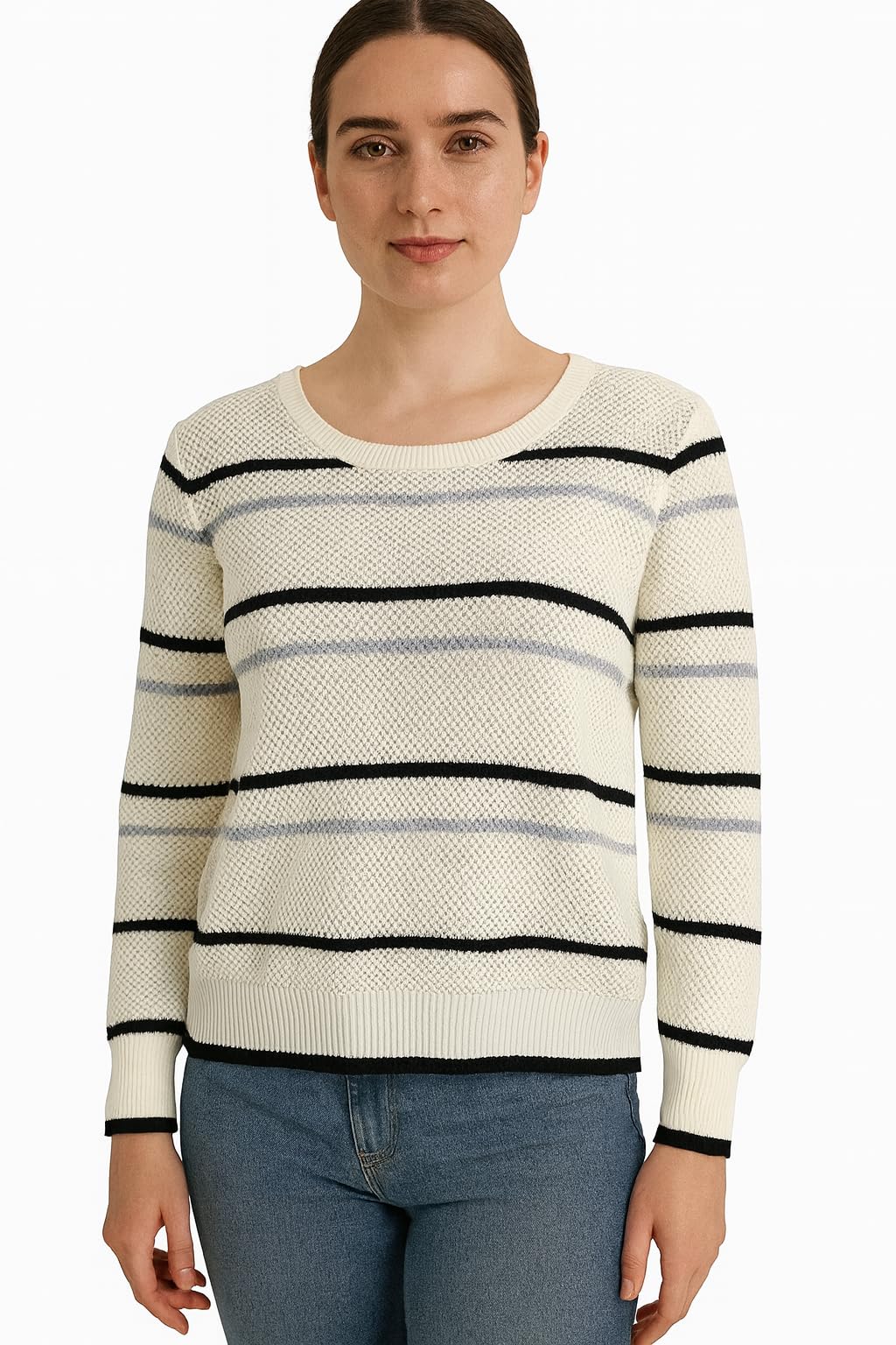 icw Women Textured Stripe Knit Sweater DN79069-1-picture-31
