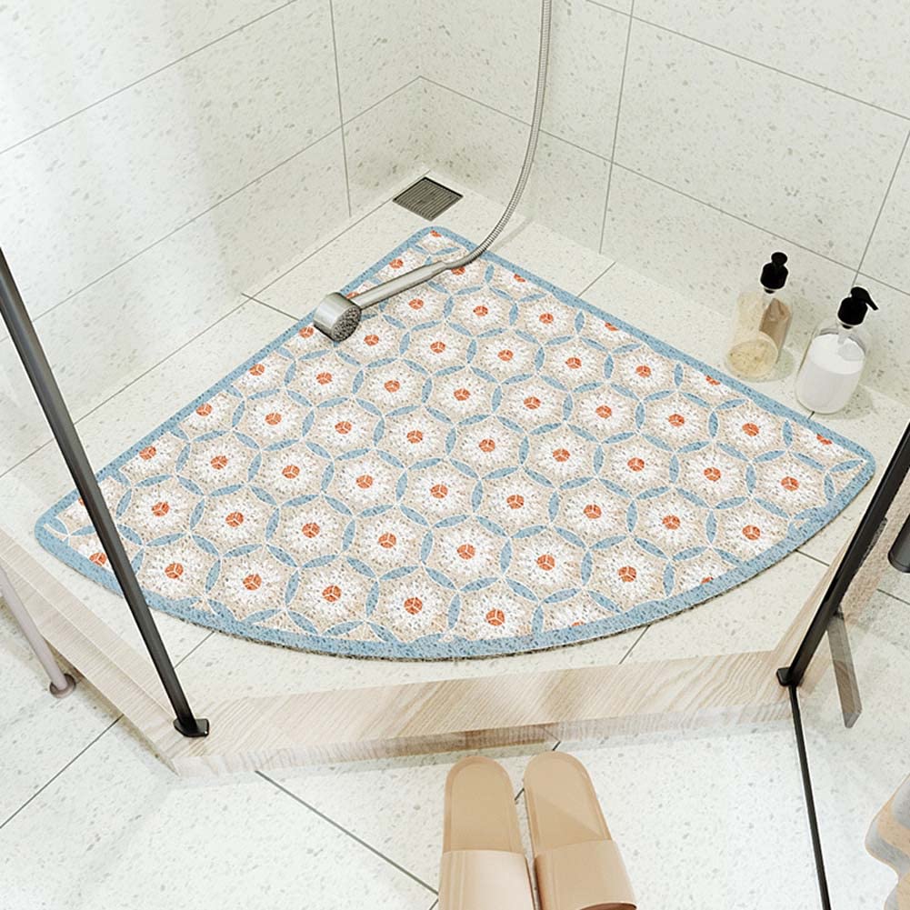 MOTT 50 Tappetino da bagno in luffa con scarico, morbido tappetino massaggiante per doccia, tappetino da doccia antiscivolo, grande tappetino da bagno in PVC anti-caduta per animali