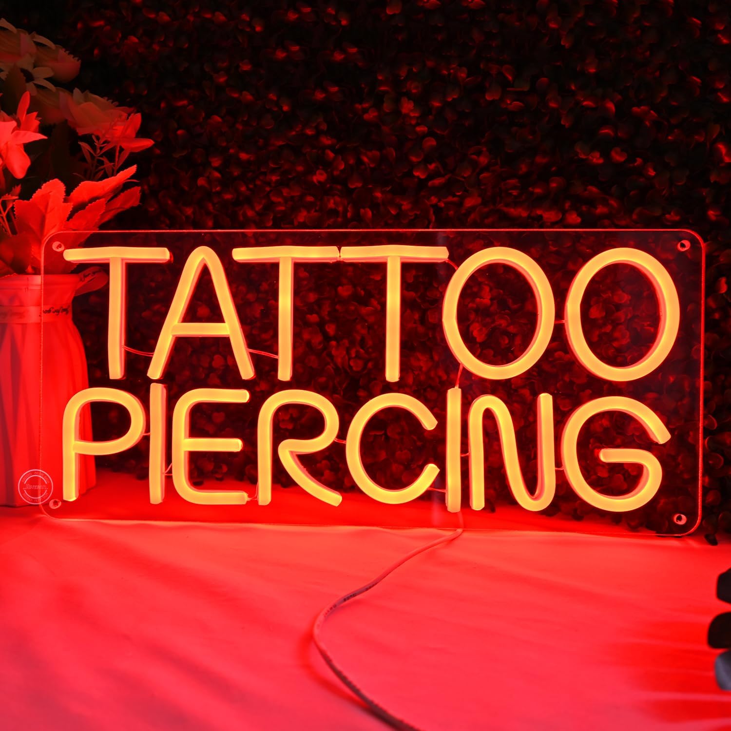 Britrio TATTOO Neon Light Sign for Tattoo Salon Studio Ear Body Piercing Shop LED Fun Wall Decor for Stores Logo Window Display Man Cave Garage Bedroom Christmas Birthday Gift Red 5V USB 15.8 IN - Image 5