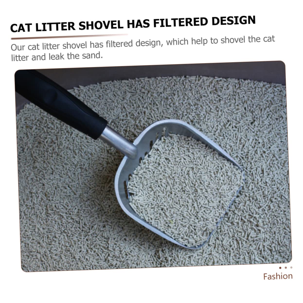 Pala para Arena de Gato, Recogedor de excrementos Metal for una fácil Limpieza Diseño ergonómico for Gatos y Mascotas Práctico sin Olor