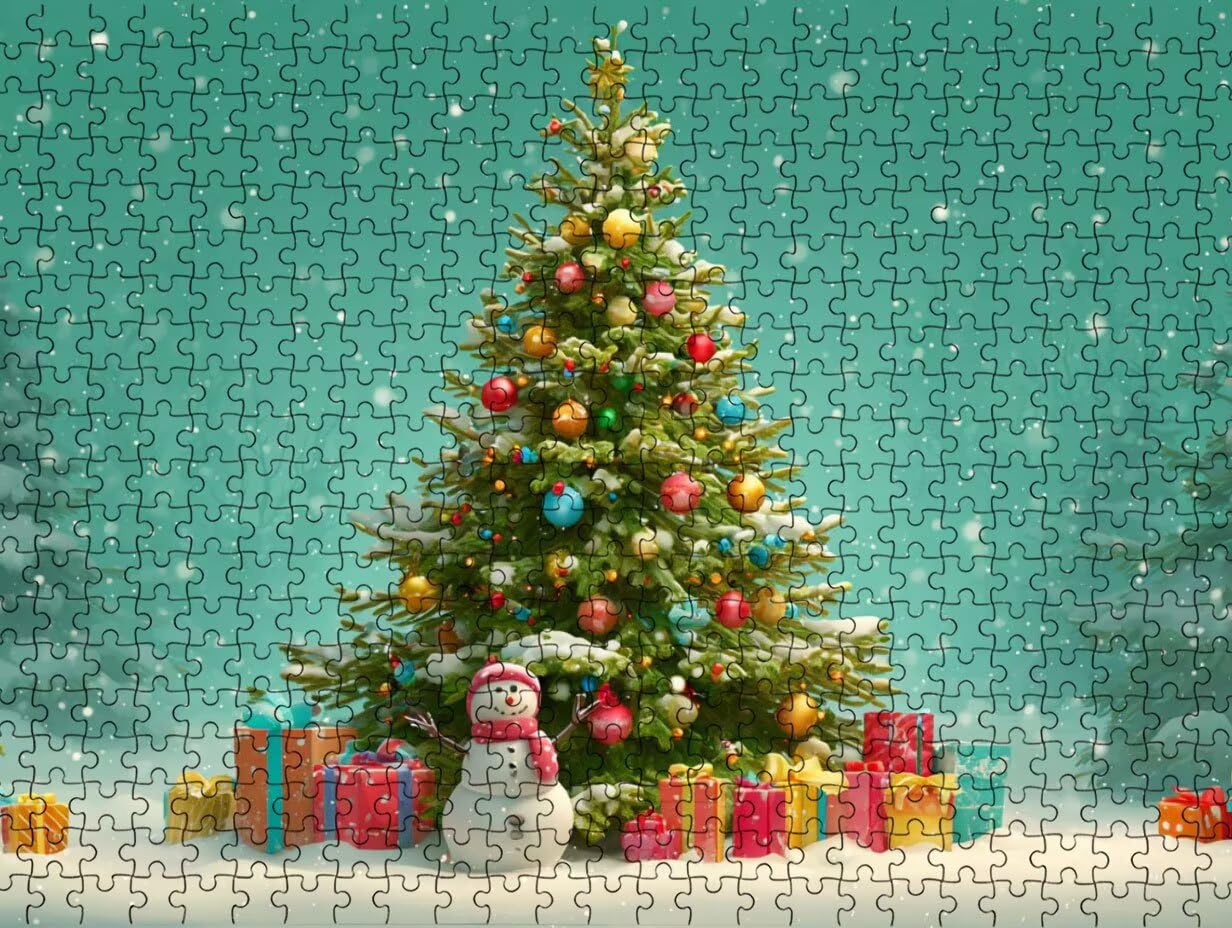 Śnieg Choinka, Puzzle 5000 elementów dla dorosłych, drewniana układanka