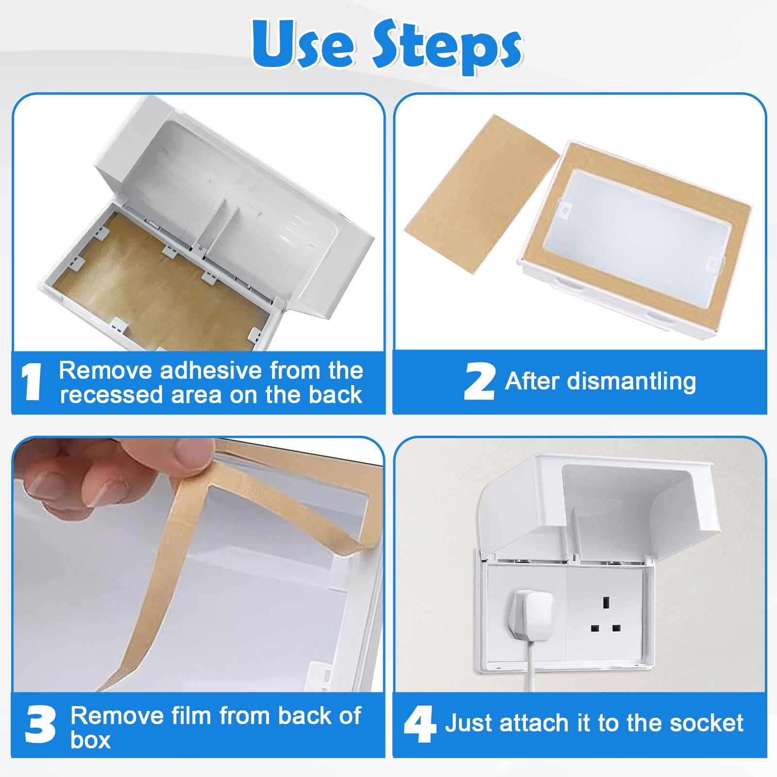 Set di 5 coperture per prese elettriche a prova di bambino, per la sicurezza dei bambini, protezione universale per prese elettriche per la sicurezza domestica, design a prova di neonati e animali