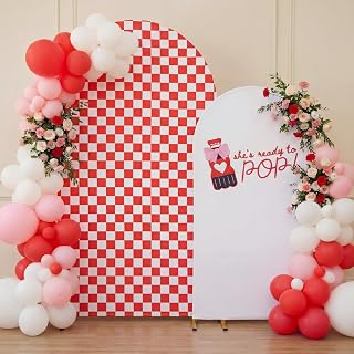 Moukeren She's Ready to Pop Arch Backdrop Cover 6ft and 7.2ft