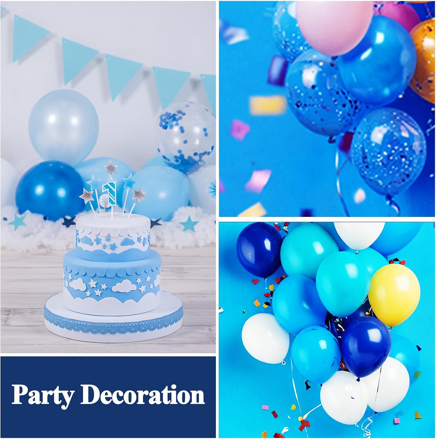 6000 PCS Round Tissue Confetti, 0.39inch Circles Table Paper Dots Confetti Decor 1.76oz for Wedding Balloons Birthday Valentine's Day Parties(Blue)