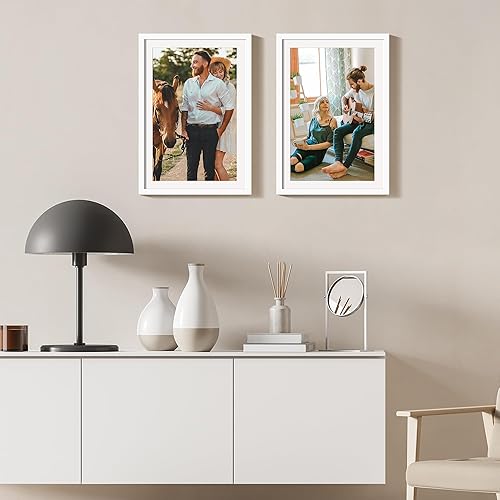 Vista 659 de upsimples - Portarretratos de 8.5 x 11 pulgadas, para fotos de 6 x 8 pulgadas con paspartú o de 8.5 x 11 pulgadas sin paspartú, marcos de fotos