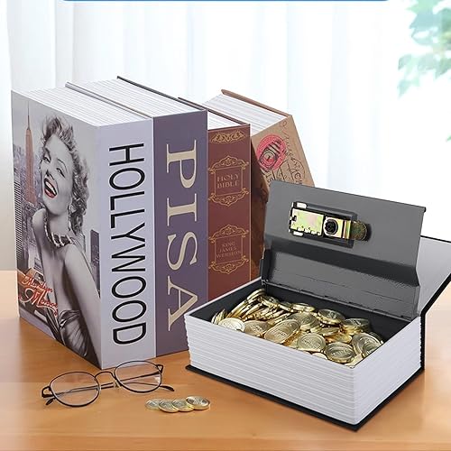 Miniatura 5 de Caja fuerte con diseño de libro de distracción con cerradura de combinación (2.2 pulgadas de profundidad x 4.6 pulgadas de ancho x 7 pulgadas de