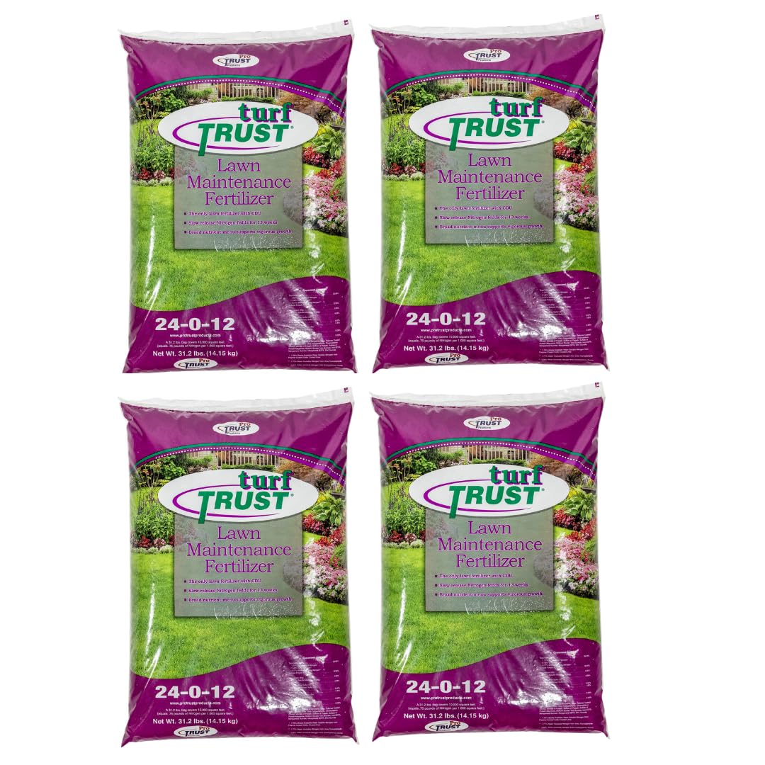 Turf Trust 10M Lawn Maintenance Fertilizer 24-0-12 (Pack of 4)
