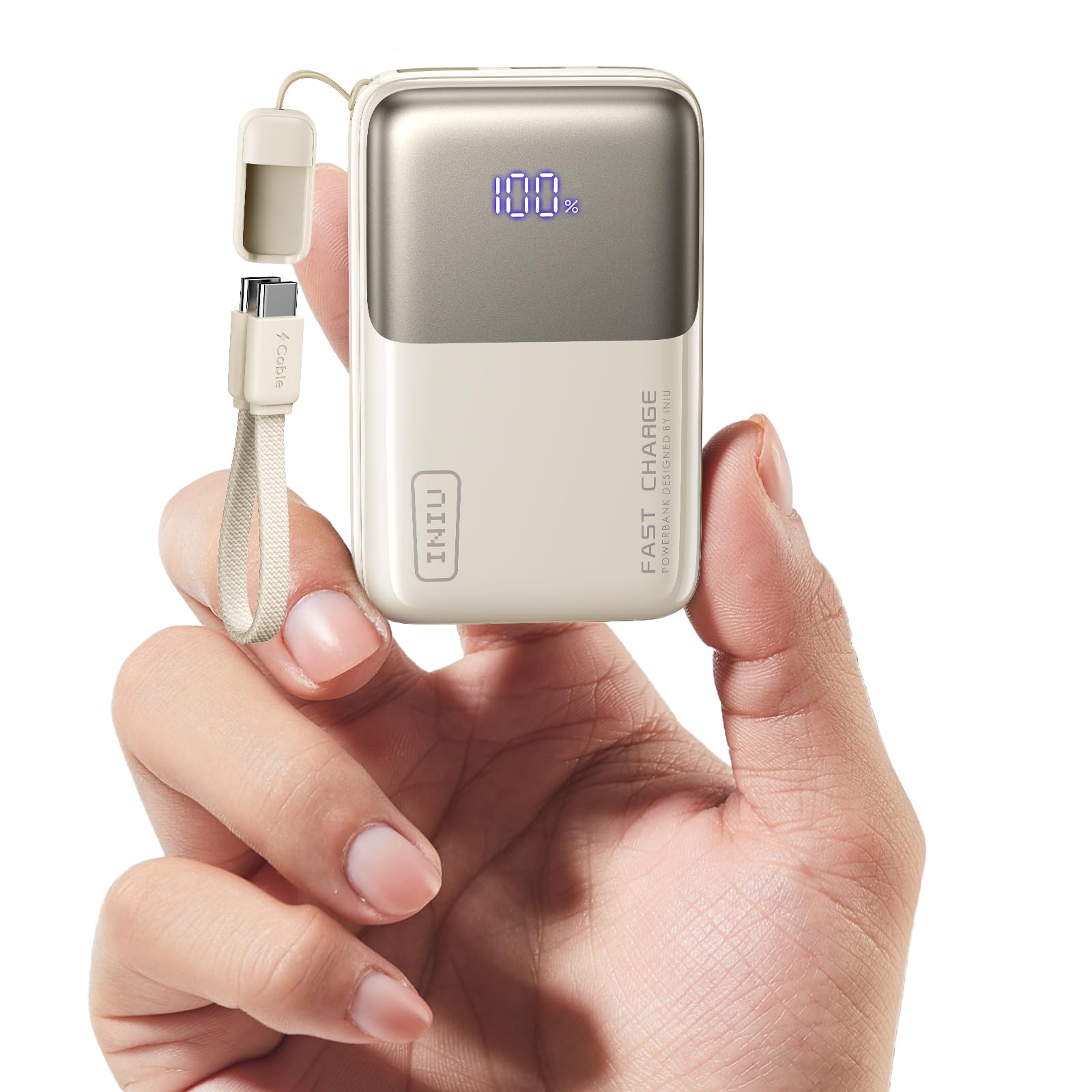 INIU Pocket Size Portable Charger, Ultra Small 10000mAh 45W PD Power Bank, Fast Charging Battery Pack, Travel Essentials Powerbank for iPhone 17 16