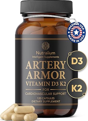 Miniatura 10 de Atery Armor Suplemento de vitamina D3 K2 Cápsulas de alta potencia con 5000 UI D3 y 100 mcg MK-7 K2 - Apoyo para la salud del corazón y los huesos,