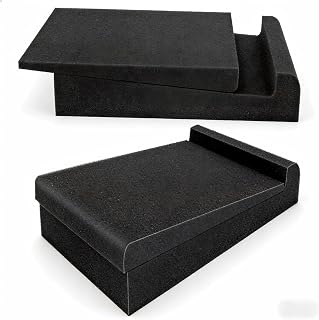 Studio Monitor Isolation Pads (2 Pack) - High Density Acoustic Foam Pads for 6.5’’ to 8’’ Speakers, Vibration Dampening Stands for Enhanced Sound Clarity (Midium)