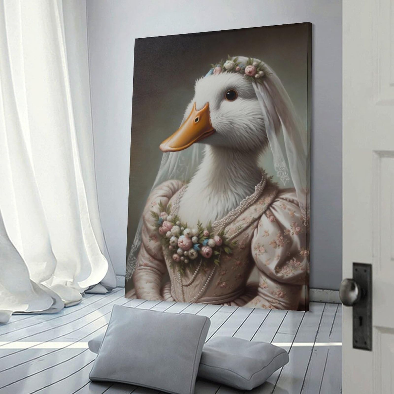 Amazon.com: ZLEIZ Duck Portrait in Wedding Dress, Funny Animal