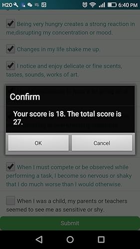 High Sensitivity Self-test