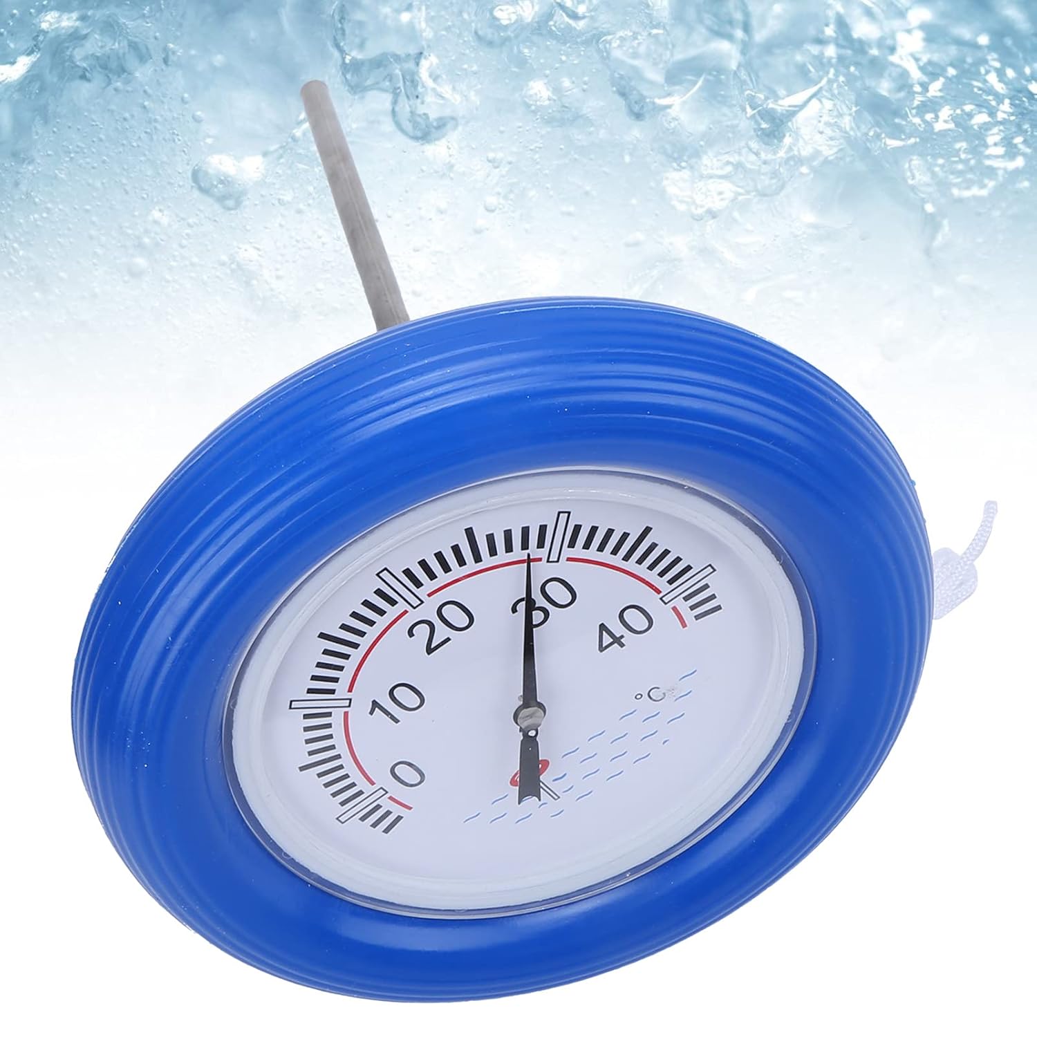 Round Head Floating Water Thermometer for Outdoor and Indoor Pools, and Hot Tubs - Clear Dial Display
