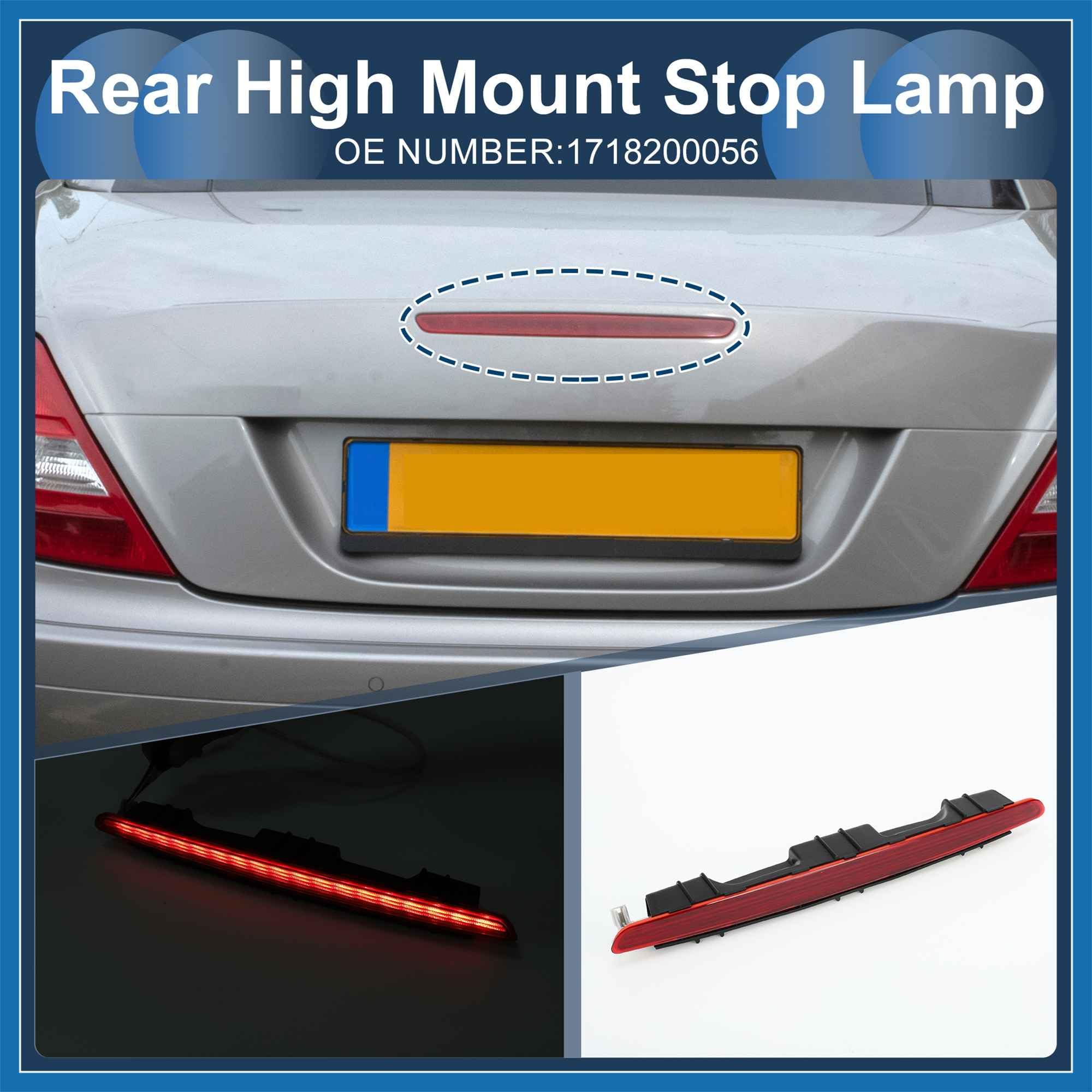 A ABSOPRO Terzo Stop a LED per Mercedes Benz Classe SLK W171 R171 2004-2011, Alloggiamento Rosso in Plastica Impermeabile Luce di Stop Montata in Alto 3a Posteriore Centrale Sostituzione
