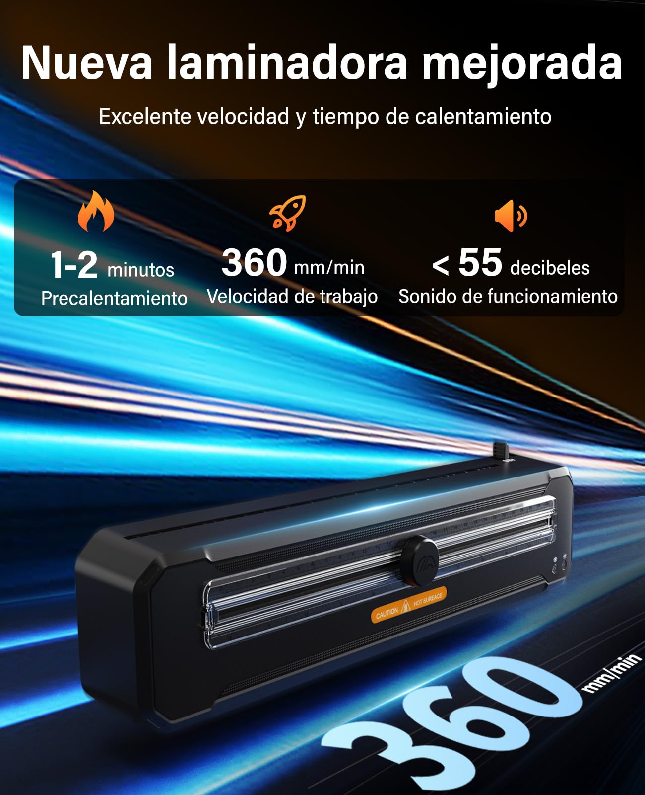 MAXDONE Plastificadora, Plastificadora A3 Cortador Integrado, Máquina de Laminadora en Modo Frío y Caliente, con Bolsas y Redondeador de Esquina