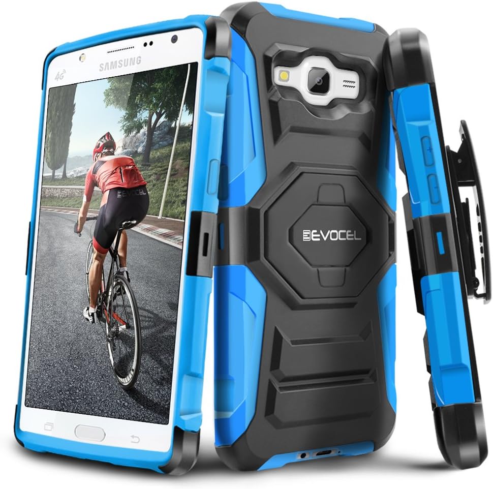 Galaxy J7 (2015) Case, Evocel [New Generation Series] Belt Clip Holster, Kickstand, & Dual Layer for Samsung Galaxy J7 (Model No J700), Blue (EVO-SAMJ7-XX02)