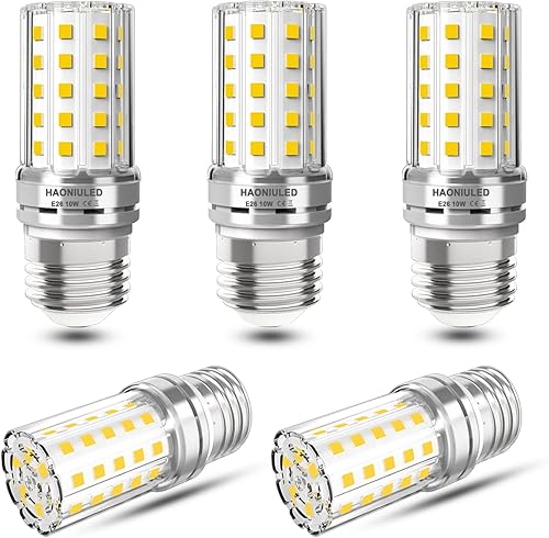 Miniatura 8 de Paquete de 5 bombillas LED E26, color blanco cálido 3000 K, 1000 lúmenes, bombillas incandescentes equivalentes a 100 W, bombillas LED E26 no