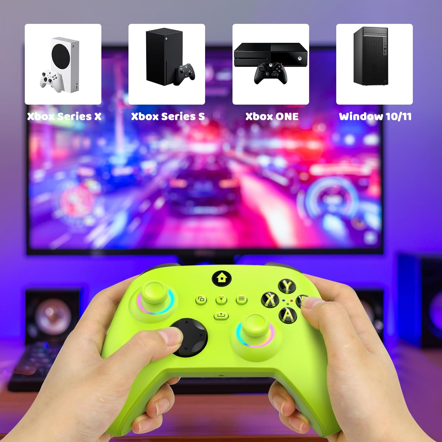 Lampelc Manette Xbox One, manette sans fil Xbox Series X & S/Xbox One/Elite/Windows 7/8/10