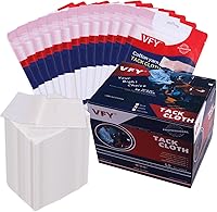 VFY 50-Pack High Tack White Tack Cloths 18x36" 20x16 Mesh, Anti-Static Wax-Free Rags for Woodworking Auto Painting Sanding