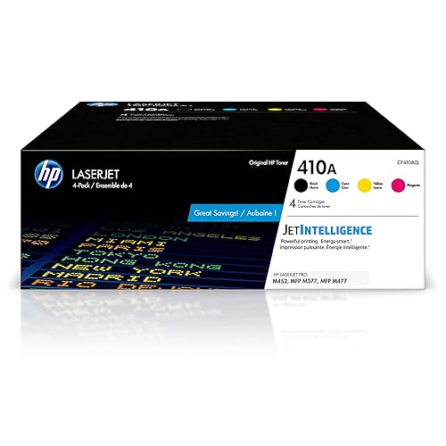 HP 410A Black, Cyan, Magenta, Yellow Toner Cartridges Printers (4-Pack)