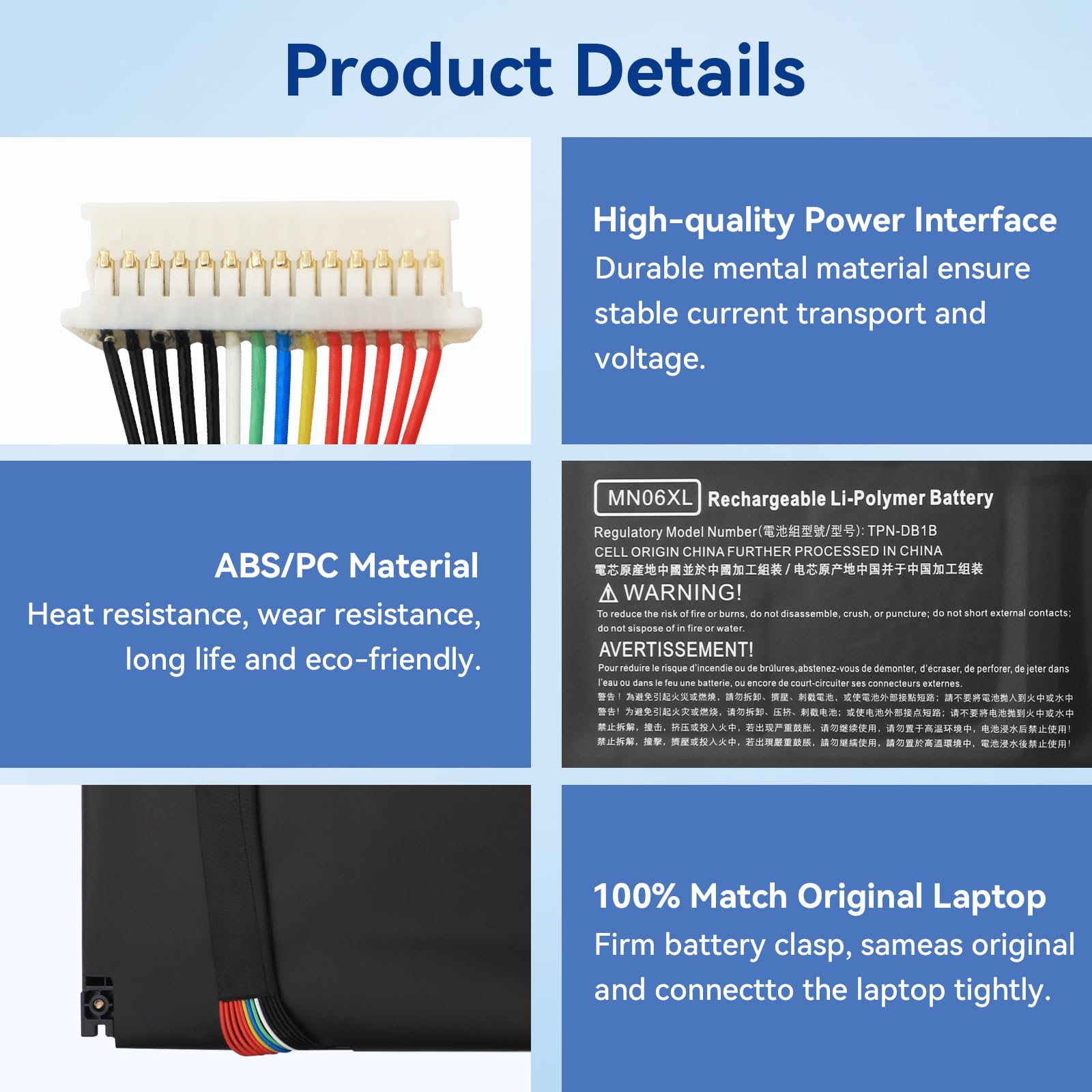 86Wh MN06XL Batteria per HP Zbook Studio 16 G9 G10 G11 Mobile Workstation | MN06086XL M82230-005 M82220-1C1 M82220-2C1 TPN-DB1B TPN-DBIB TPN-IB0M 31CP7/44/67-2 Notebook PC Replacement Battery