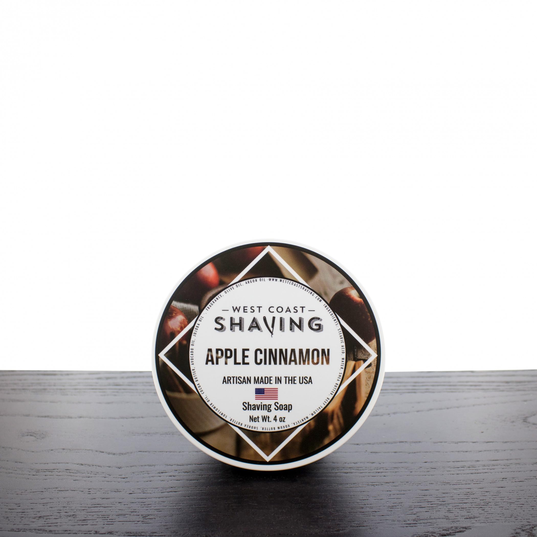 West Coast Shaving Shaving Soap, Apple Cinnamon, 4 oz