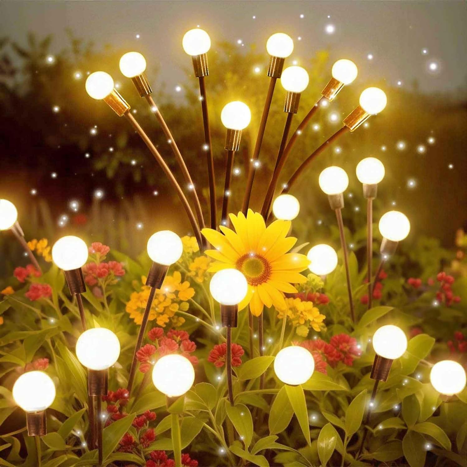 Lampe Solaire LED Luciole Multicolore Pour Jardin - Piquet étanche IP65 - Neuf