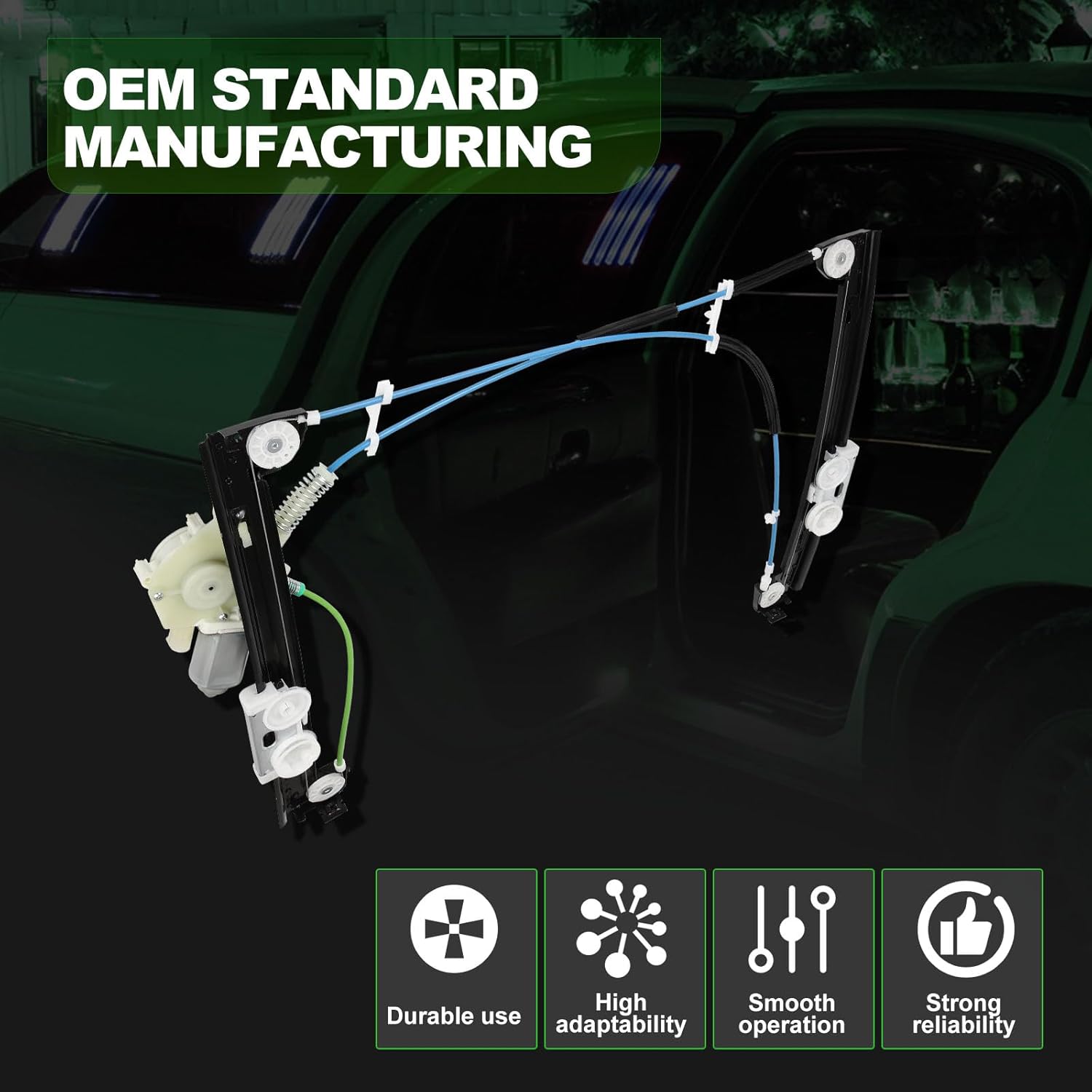 SCITOO Front Left Driver Side Power Window Regulator With Motor Replacement for 2002-2005 for Mini Cooper