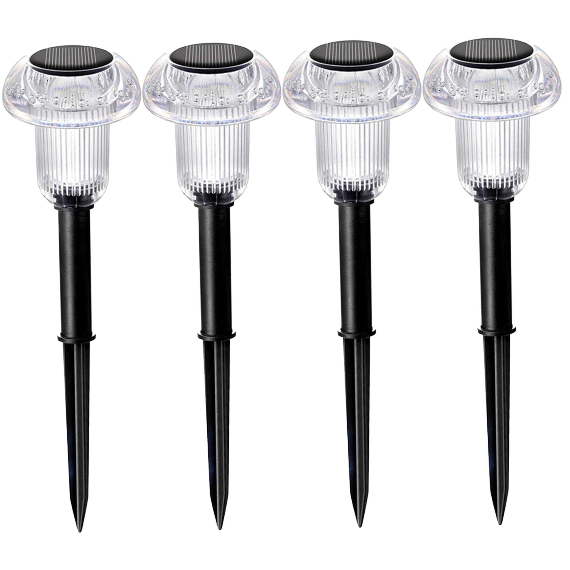Vistnale Lawn Lights|Solar Lawn Lights, 4 Pack LED Solar Mushroom with Stake Waterproof Mushroom Decor for Pathway Yard Garden Outside, Warm White