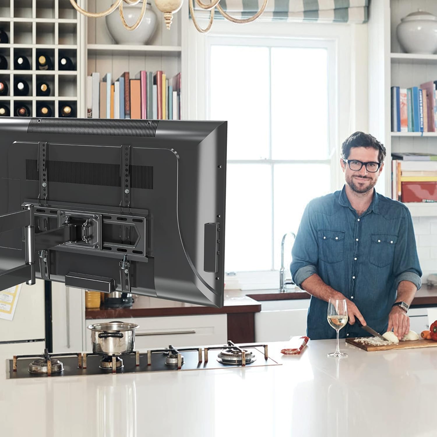 Discount 90% MOUNTUP TV Wall Mount, Single Stud TV Mount Swivel and Tilt Full Motion for 26-55 Inch Flat Screen/Curved TVs, Universal Articulating Wall Mount TV Bracket with Max VESA 400x400mm, Holds up to 60lbs Discount 80% MOUNTUP TV Wall Mount, Single Stud TV Mount Swivel and Tilt Full Motion for 26-55 Inch Flat Screen/Curved TVs, Universal Articulating Wall Mount TV Bracket with Max VESA 400x400mm, Holds up to 60lbs