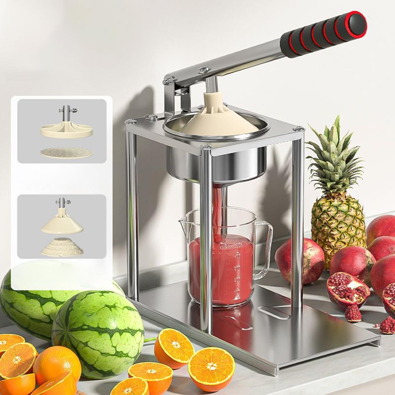 Manuel Machine à Jus Extracteur de Fruits Presse-Pamplemousse Conception Ergonomique Nettoyage Rapide Adapté à la Maison