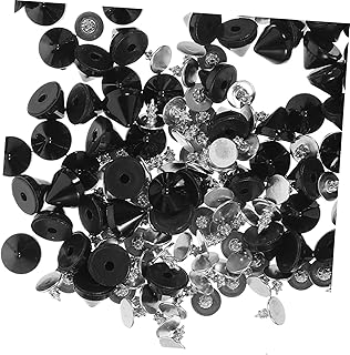 PRETYZOOM 200 Peças Rebites Punk Fixadores De Pinos Rebites De Couro Rebites De Plástico Costurar Em Pontas Roupas Punk Pontas Botões De Rebite Punk Faça Você Mesmo Kit De Fivela De Rebite