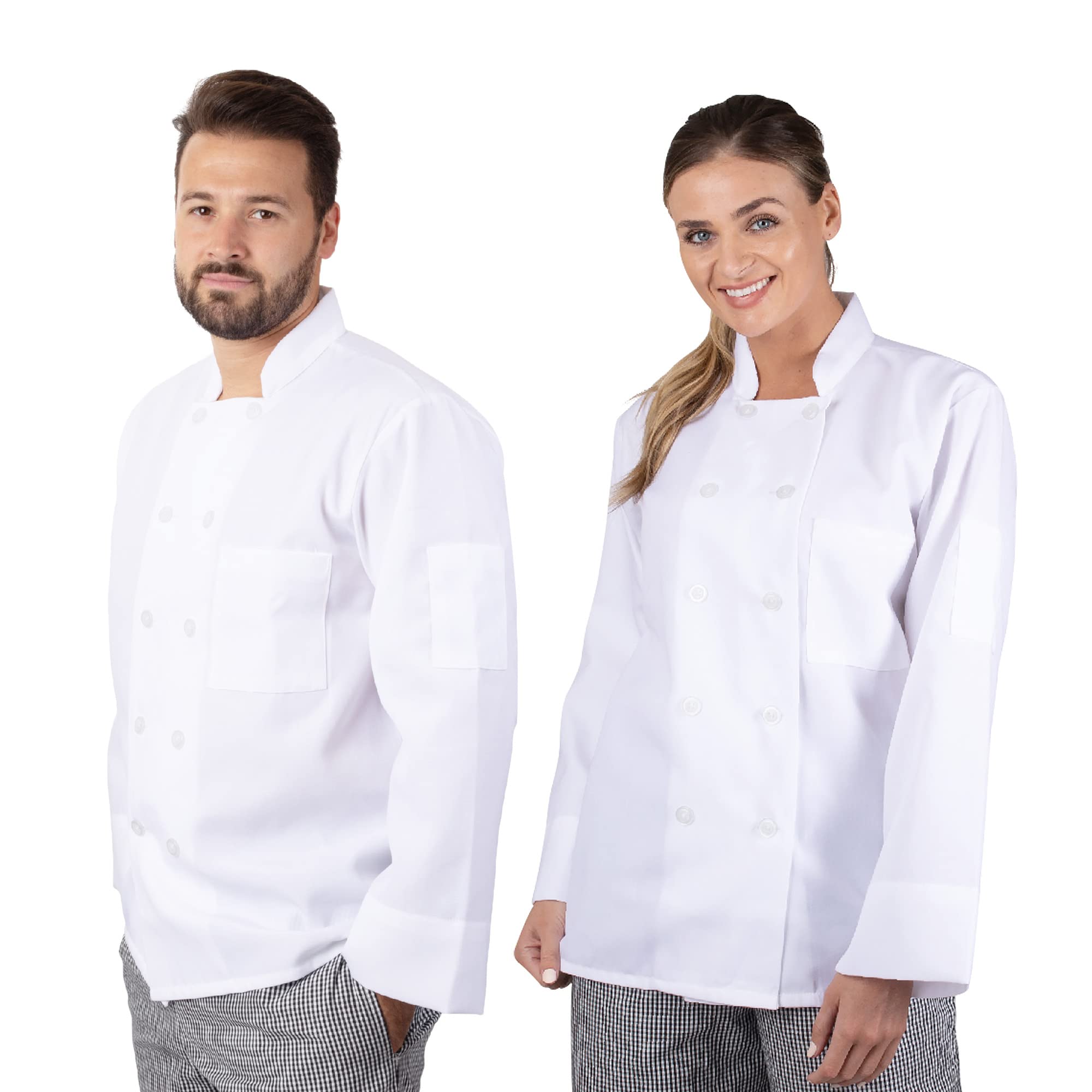 Elite Kitchens Apparel Professional Restaurant White Chef Coat Size X-Large