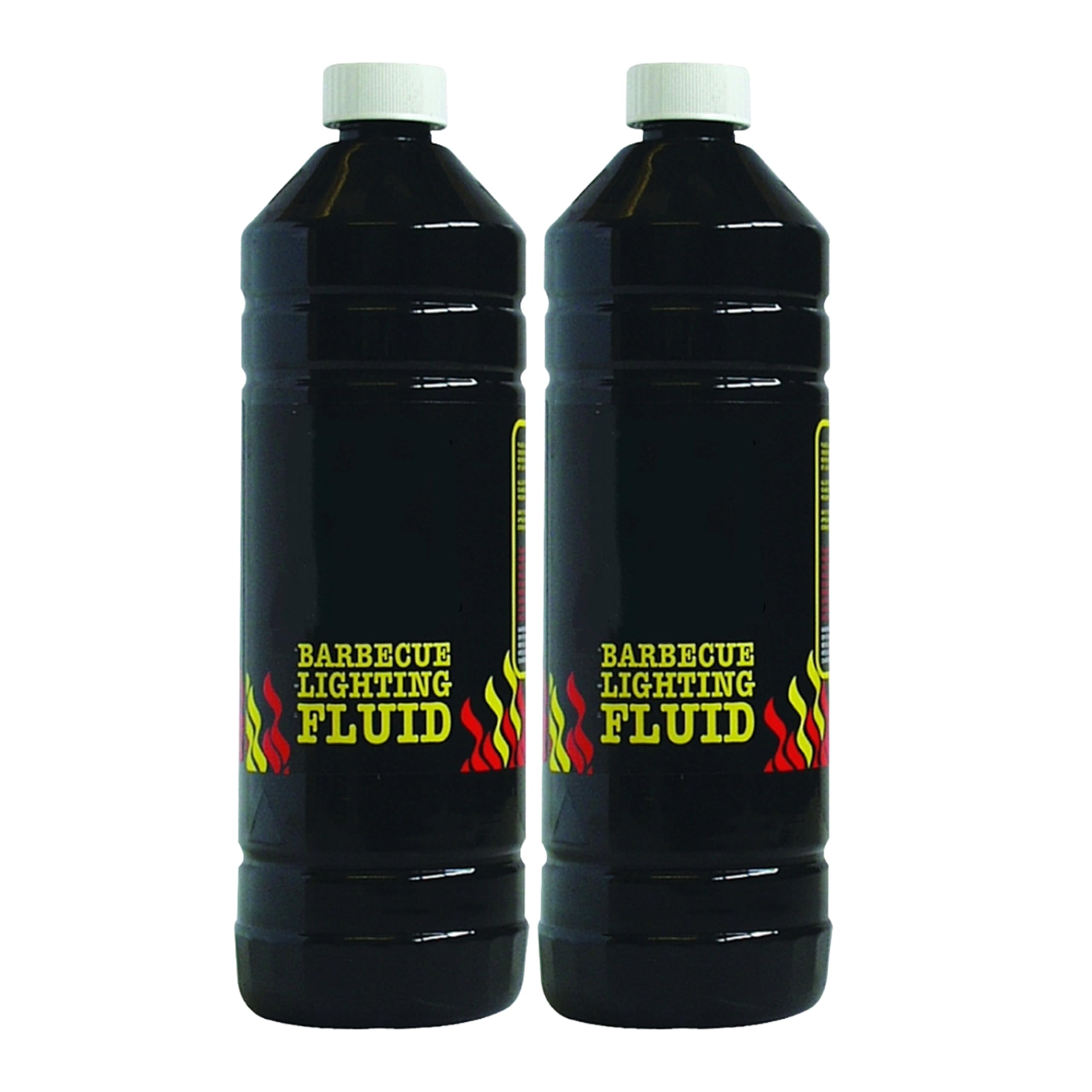Barbeque Firelighter Odourless Fluid Bundle - Pack of 2 x 1000ml Lighting Fluid for BBQs, Firepits, Log Burners, Camping Grill or Bonfire with Topline Card.